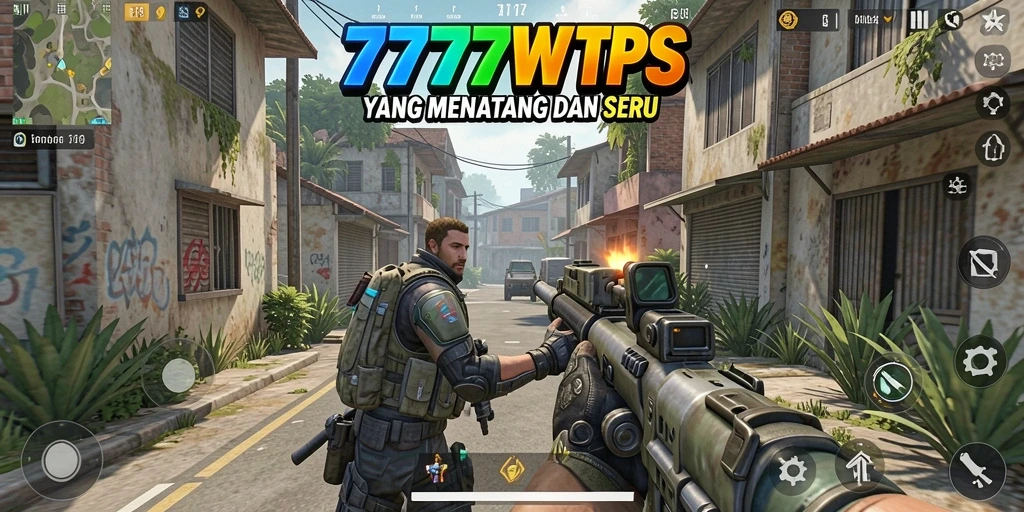 Screenshot gameplay seru di dalam permainan TPS 7777W.
