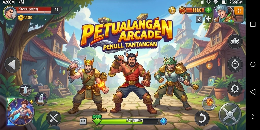 Tampilan menarik dari gameplay A200M saat menavigasi level penuh tantangan.