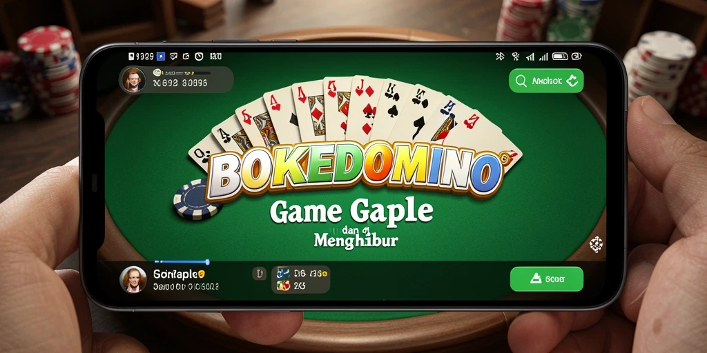 Tampilan gameplay seru dalam BOKEDOMINO yang mengasyikkan.