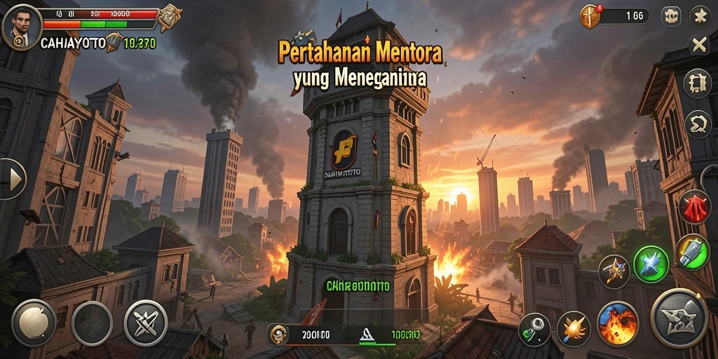 Tampilan gameplay CAHAYATOTO yang seru dan menegangkan dalam Tower Defense.