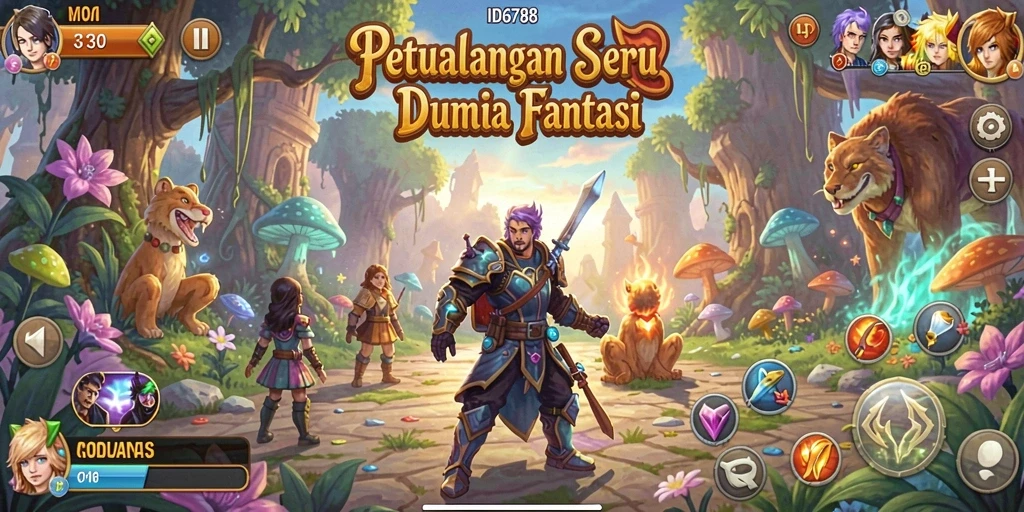 Tampilkan aksi seru dalam gameplay petualangan ID6788 yang mendebarkan.