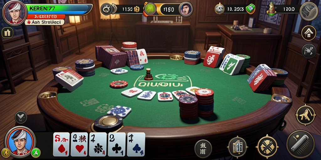 Tampilan gameplay QiuQiu yang seru dan kompetitif.