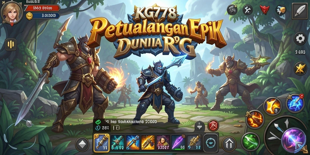 Tampilan menakjubkan gameplay RPG KG778 yang epik.