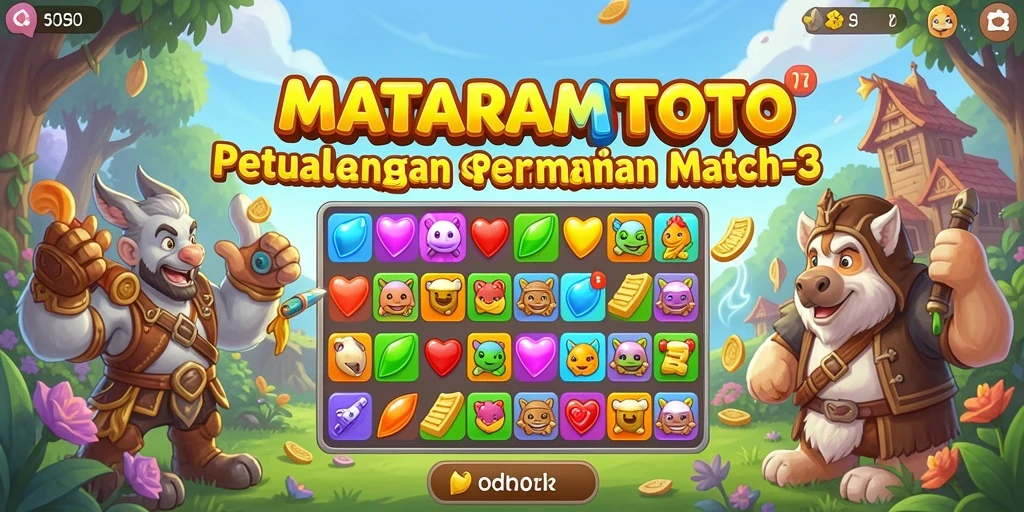 Screenshot gameplay MATARAMTOTO menampilkan serunya mencocokkan item.