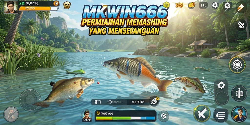 Screenshot gameplay <strong>MKWIN666</strong> menunjukkan aksi memancing yang seru dan menakjubkan.