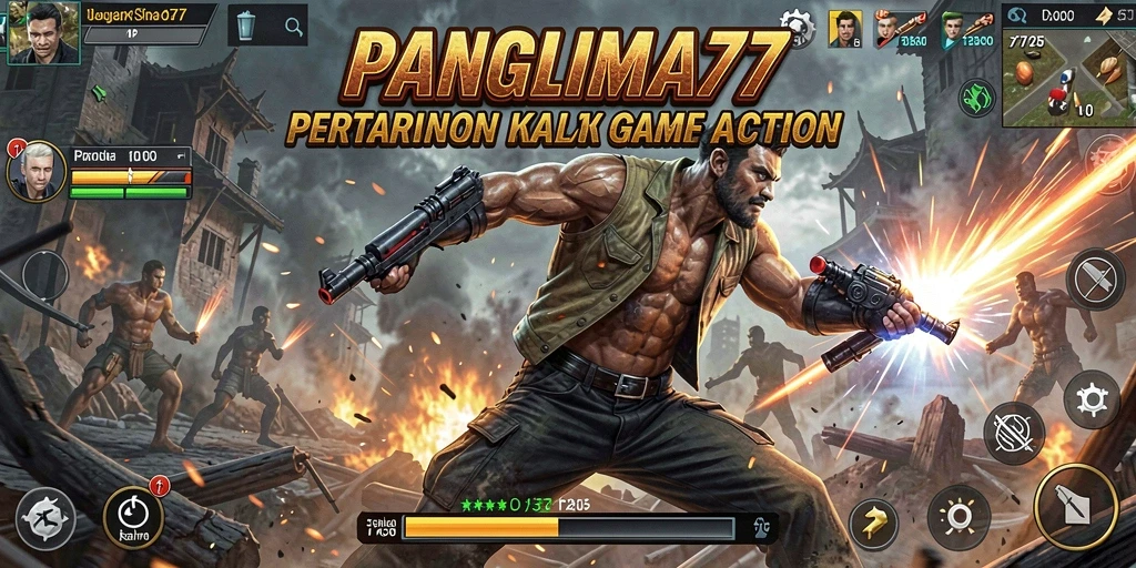 Tampilan gameplay seru dari <strong>PANGLIMA77</strong> saat pertarungan melawan bos.