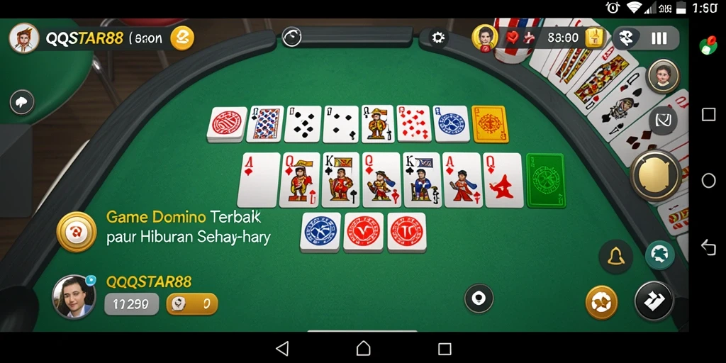 Tampilan seru gameplay Domino di QQSTAR88.