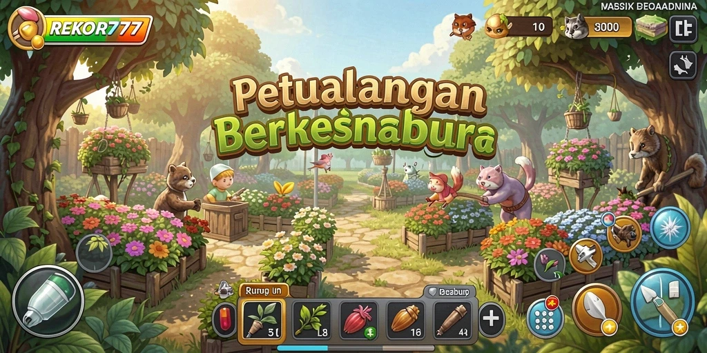 Tampilan gameplay REKOR777 yang penuh warna dan interaktif.
