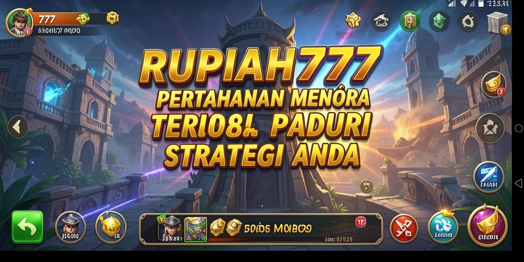 Tampilan gameplay RUPIAH777 yang seru dalam pertahanan menara.